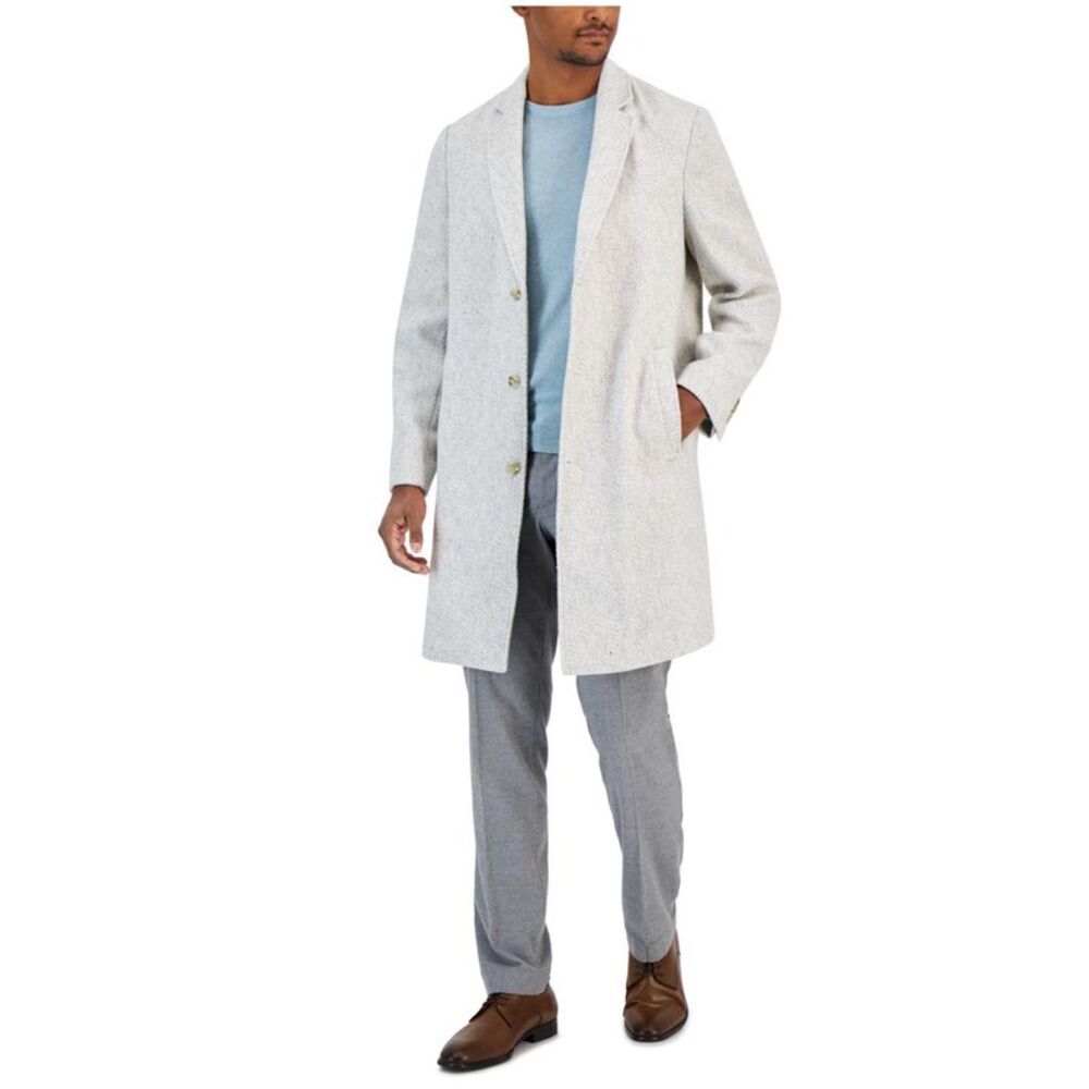 Alfani Mens Bruno Regular Fit Textured Pea Coat, , XL, DM